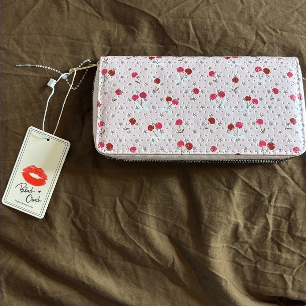 Cherries Long Wallet Blush Crush